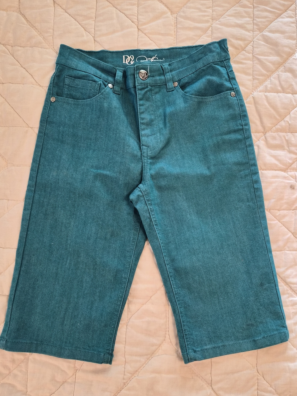 DG2 by Diane Gilman Teal Bermuda Shorts - Size 2
